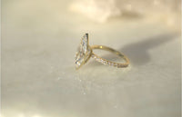 4.18CT Marquise Lab Diamond Bezel Engagement Ring